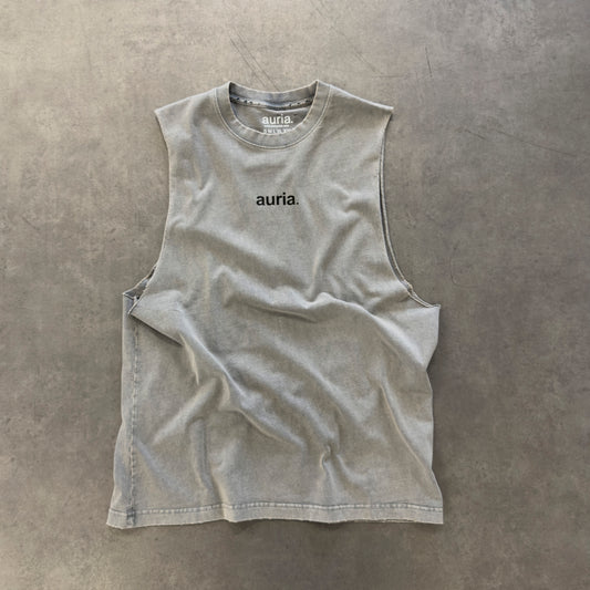 auria. Tank Top — Washed Light Grey